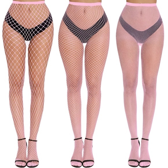 3pk Fishnet tights - Picture 1 of 2